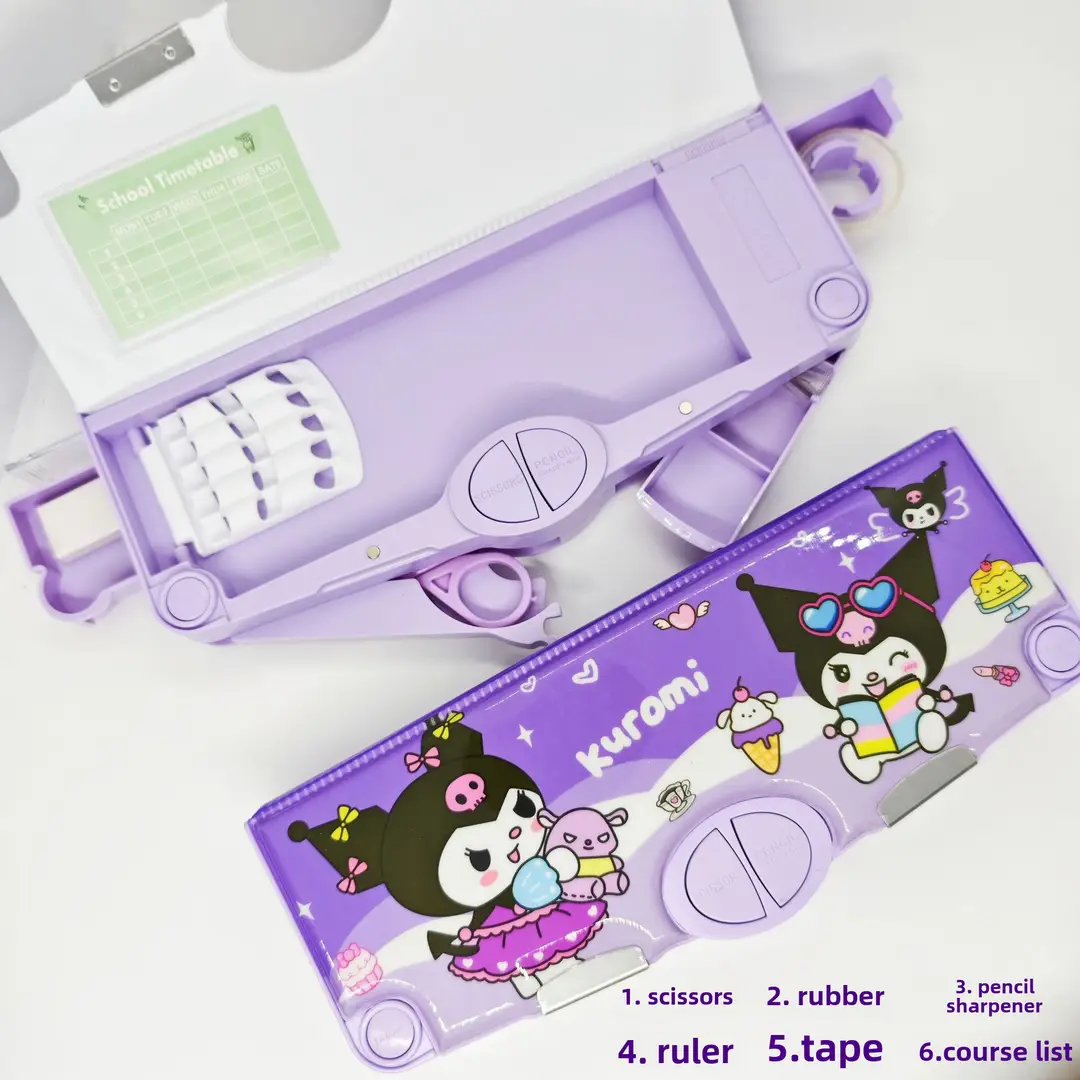 Multifunctional Stationery Men's Box Primary School Button Office Box Pencil Box Girls High-value ins Internet Celebrity Same Style - Image 6