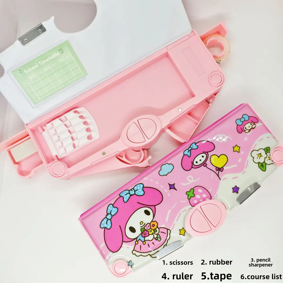 Multifunctional Stationery Men's Box Primary School Button Office Box Pencil Box Girls High-value ins Internet Celebrity Same Style - Image 7