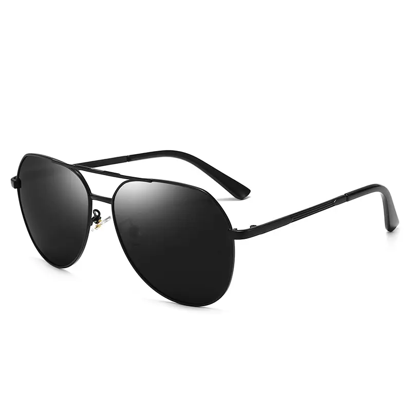 Men Polarized Sunglasses Black Mirror Gold Frame - Image 9