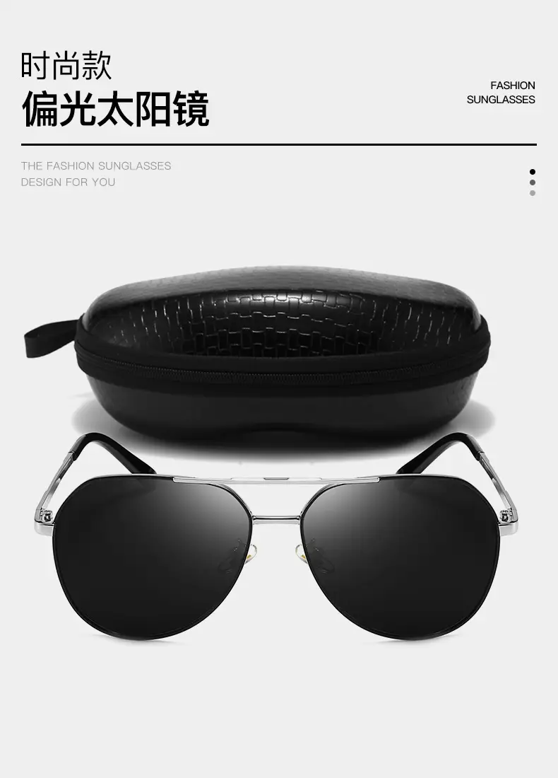 Men Polarized Sunglasses Black Mirror Gold Frame — feature 2