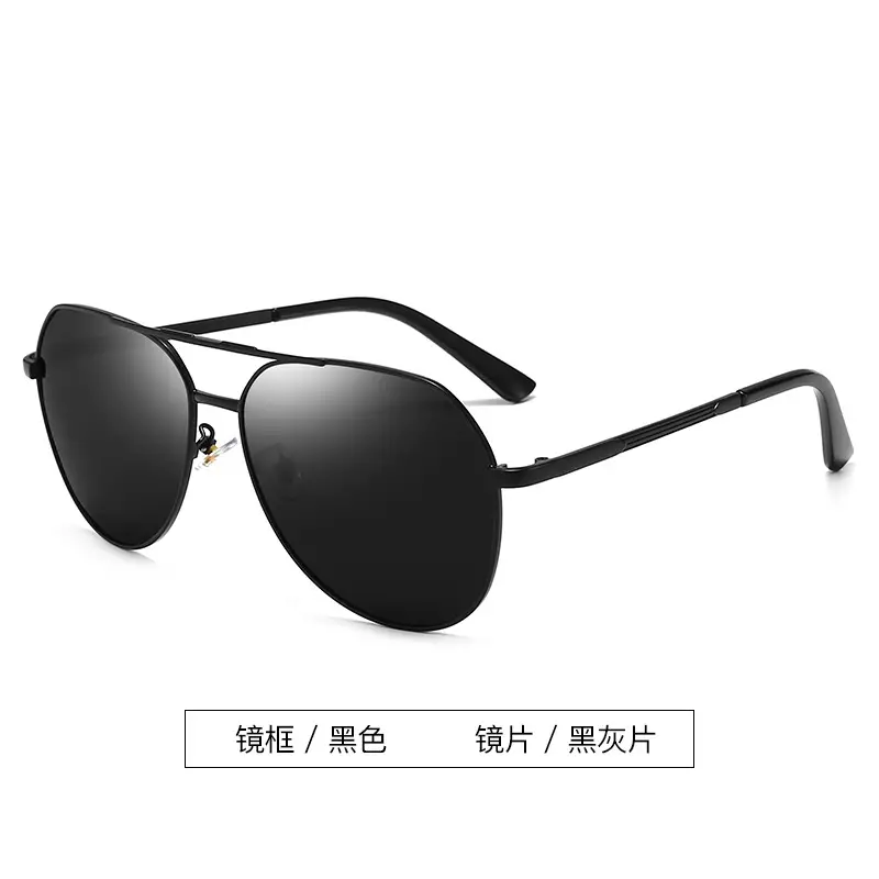 Men Polarized Sunglasses Black Mirror Gold Frame - Image 2