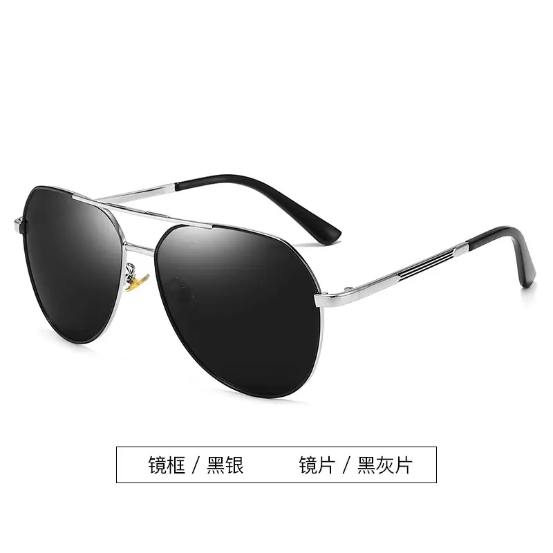 Men Polarized Sunglasses Black Mirror Gold Frame - Image 4