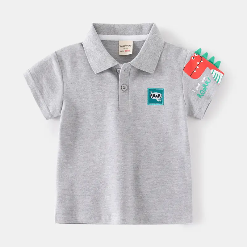 2024 Boys Cotton Polo Shirt with Cartoon Design - Image 2