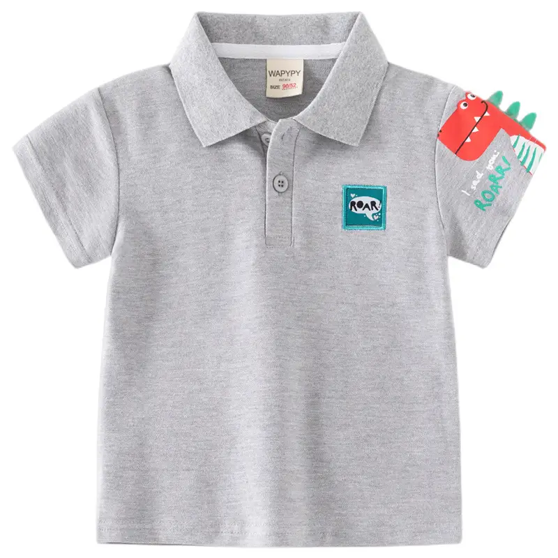 2024 Boys Cotton Polo Shirt with Cartoon Design - Image 5