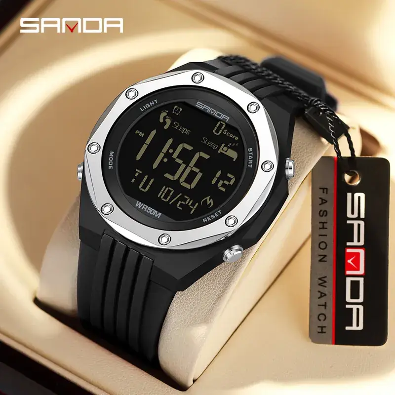 Sanda Digital Watch Sleep Monitor 10:06 PM