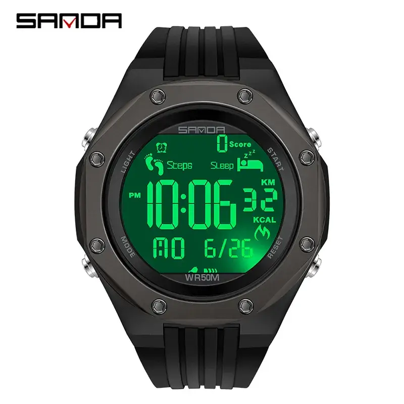 Sanda Digital Watch Sleep Monitor 10:06 PM