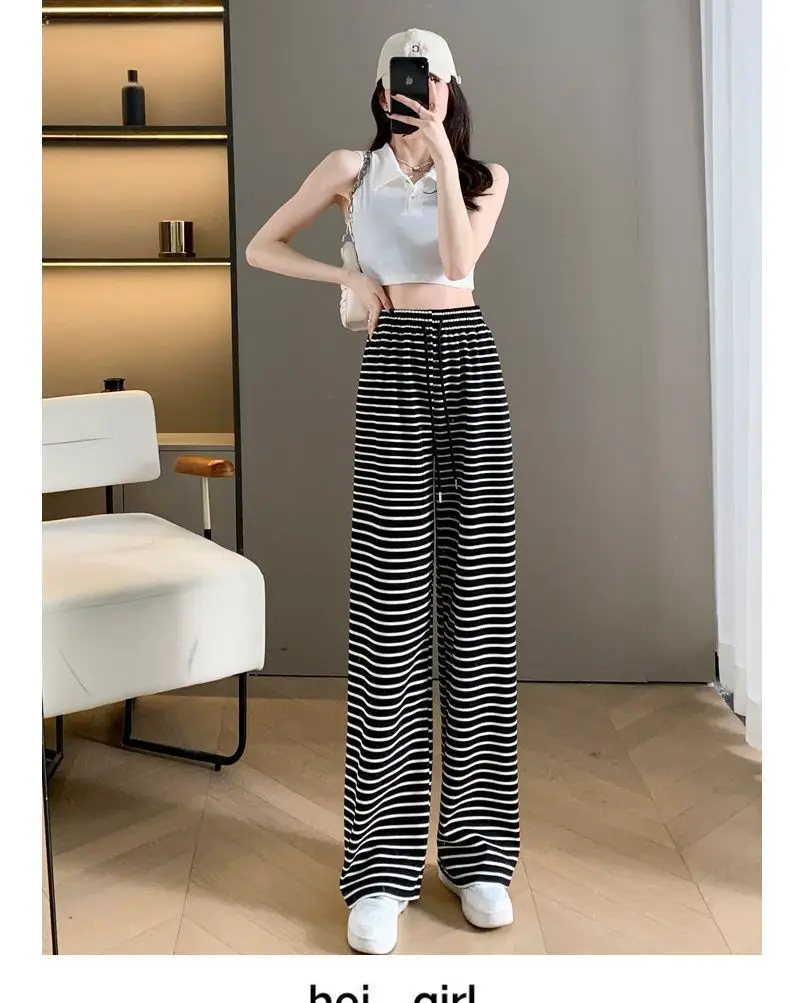 Women Zebra Striped Wide Leg Pants 2025 Spring Summer â feature 24