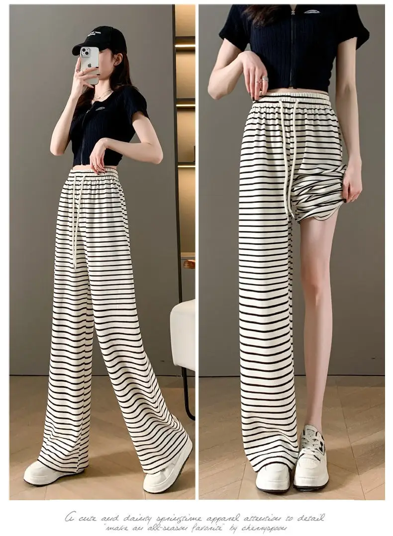 Women Zebra Striped Wide Leg Pants 2025 Spring Summer â feature 26