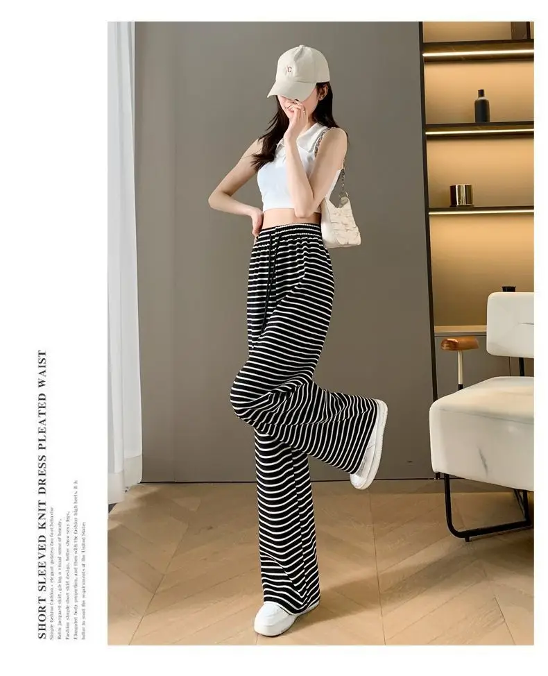 Women Zebra Striped Wide Leg Pants 2025 Spring Summer â feature 8