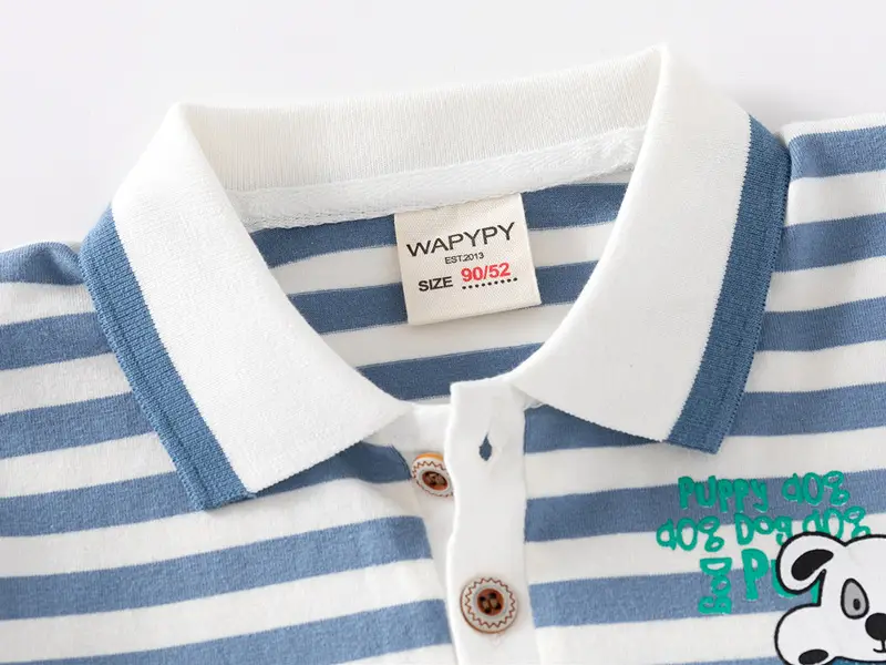 Boys Striped T-Shirt Blue White Polo Summer Dropshipping â feature 6