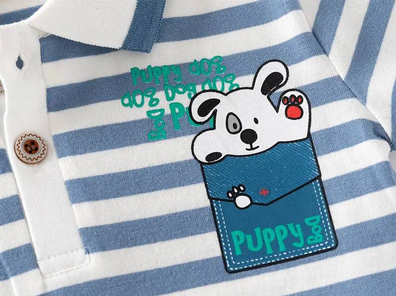 Boys Striped T-Shirt Blue White Polo Summer Dropshipping â feature 7