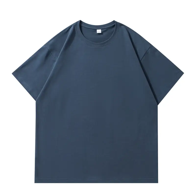 Men Navy Cotton T-Shirt Short Sleeve Crew Neck - Image 7