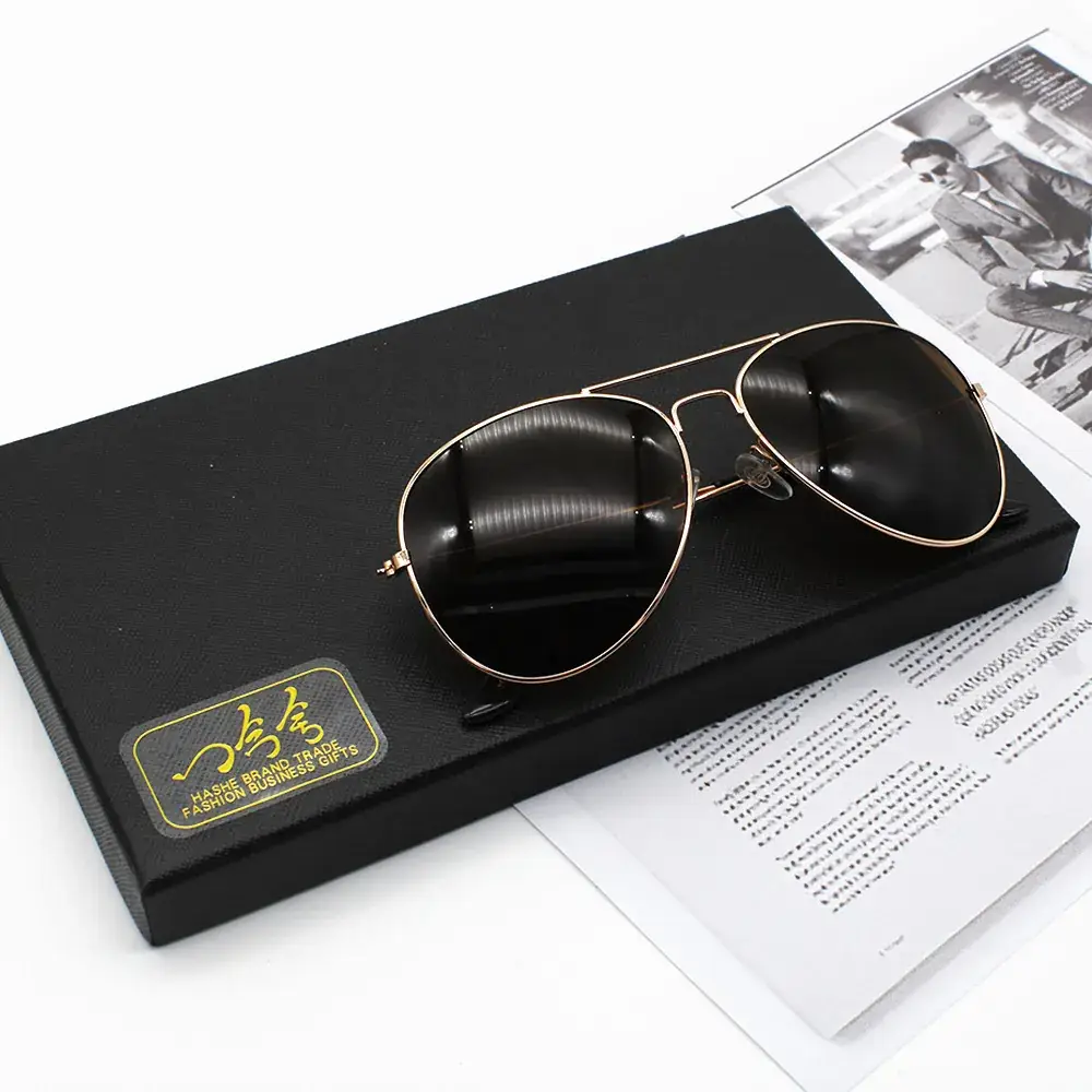 Men's Black Sunglasses Watch Set with Watch & Pen - Image 5