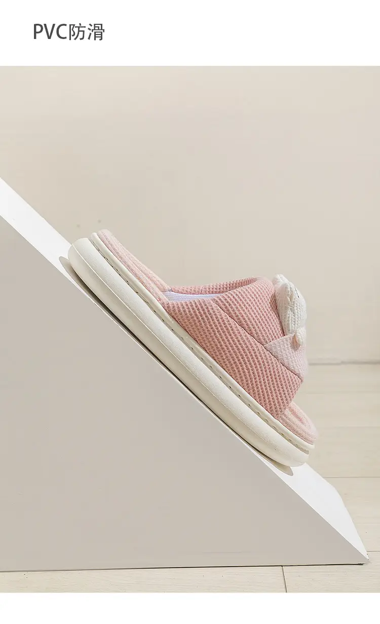 New Home Mute Feeling Cartoon Practical Cotton Slippers Spring Linen Slippers Women's Thick Sole Fashion Wholesale — feature 17