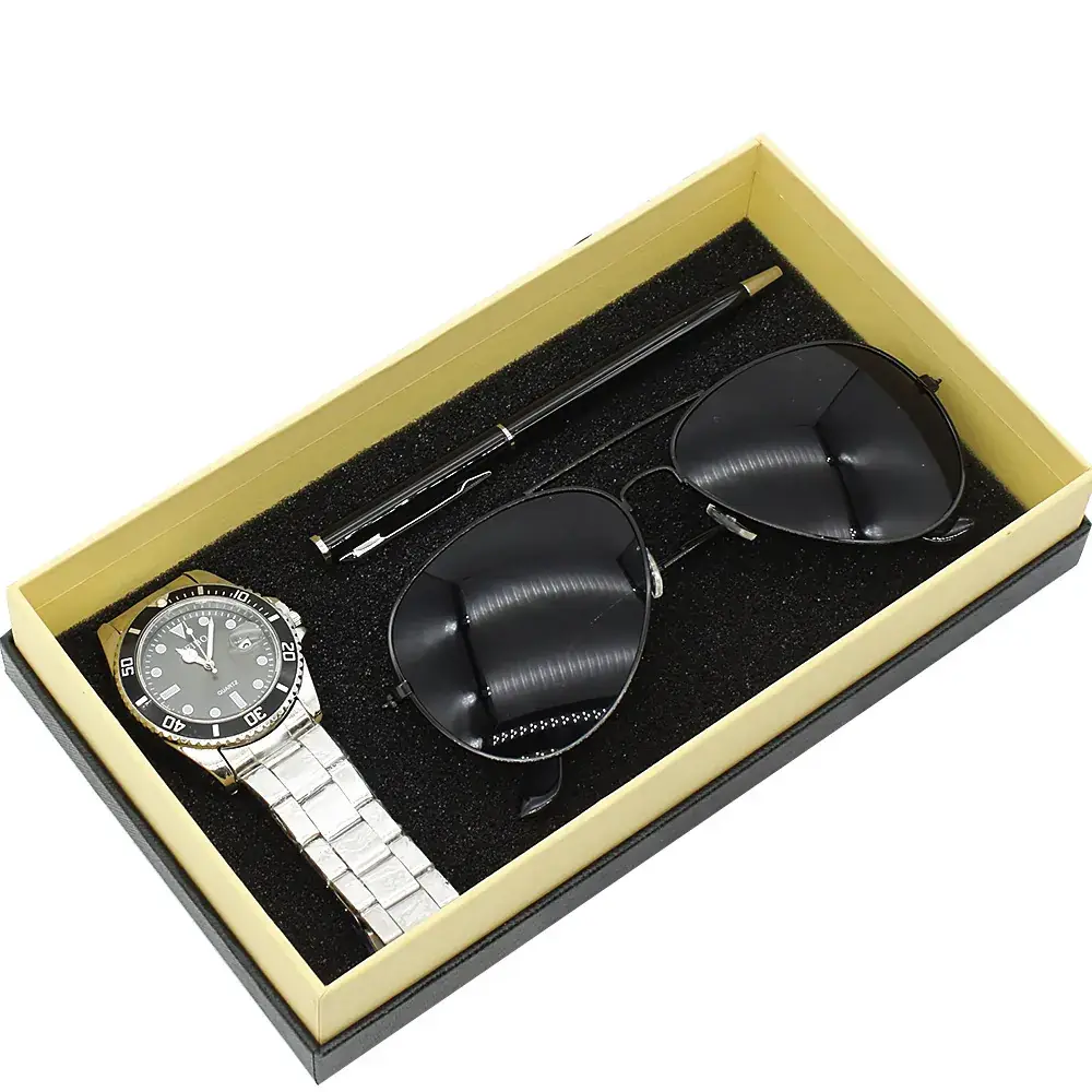 Men's Cross-Border Quartz Watch with Sunglasses Set - Image 5