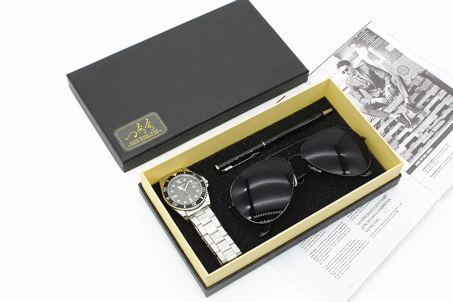 Men's Cross-Border Quartz Watch with Sunglasses Set — feature 11