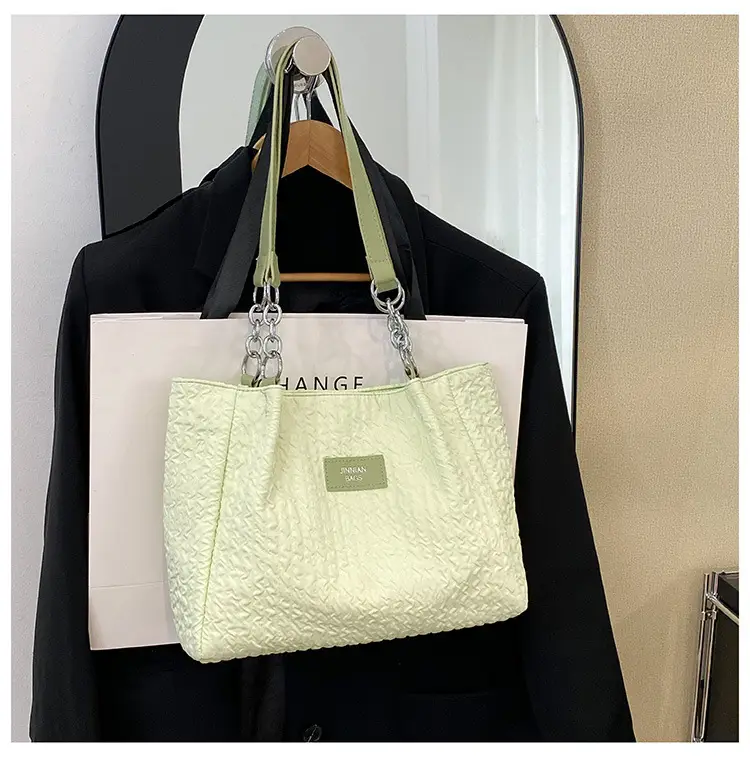 Women's Large Capacity Embroidered Shoulder Bag Beige — feature 40