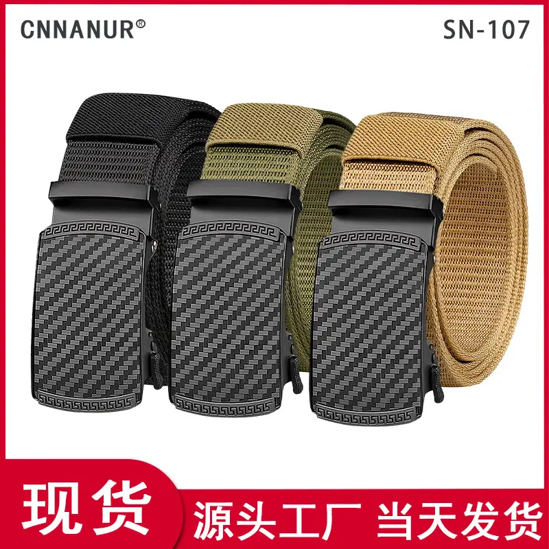 Automatic Buckle Canvas Belt Grey Tactical Waist Belt - Image 7