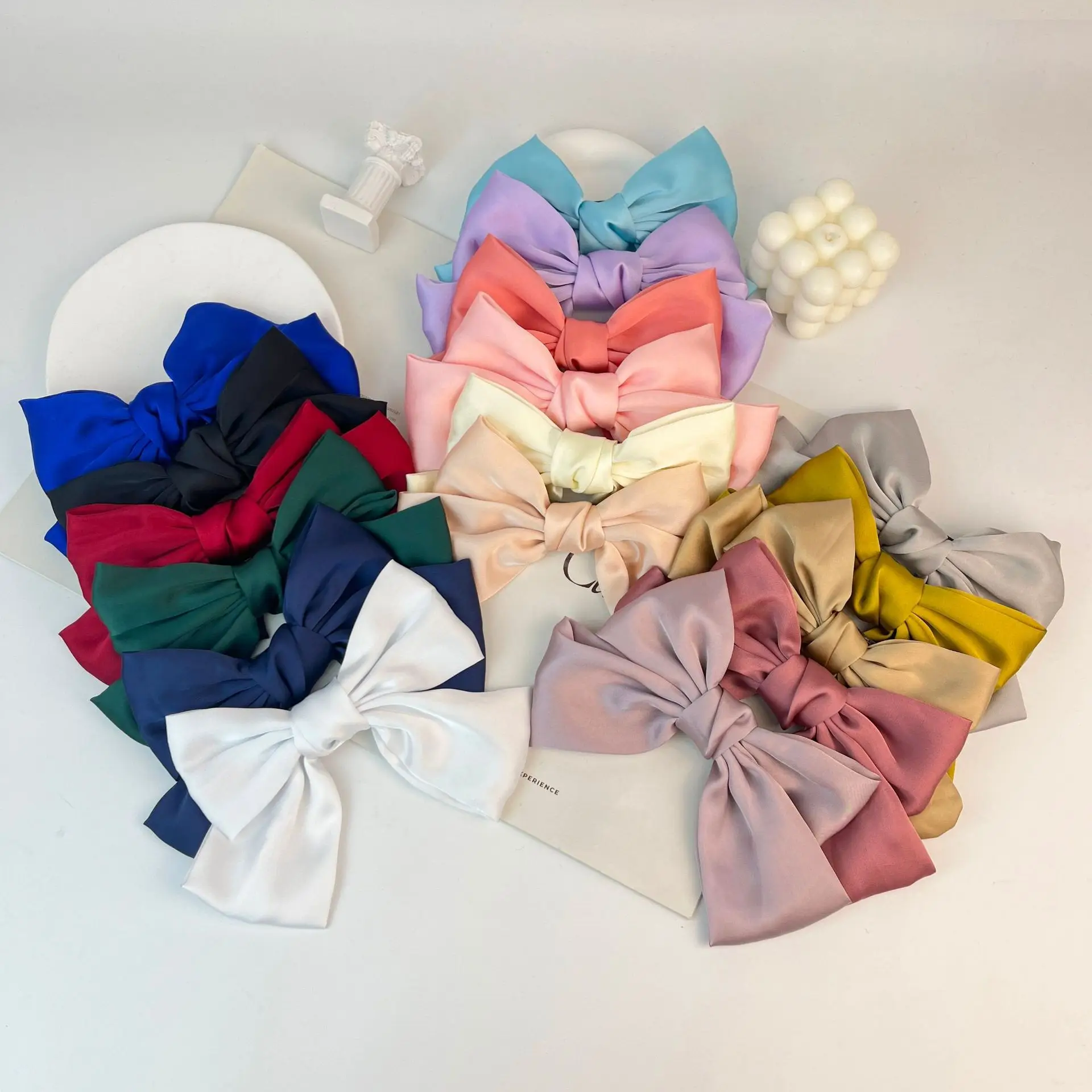 Japanese Style Satin Bow Hairpin Navy Blue — feature 20