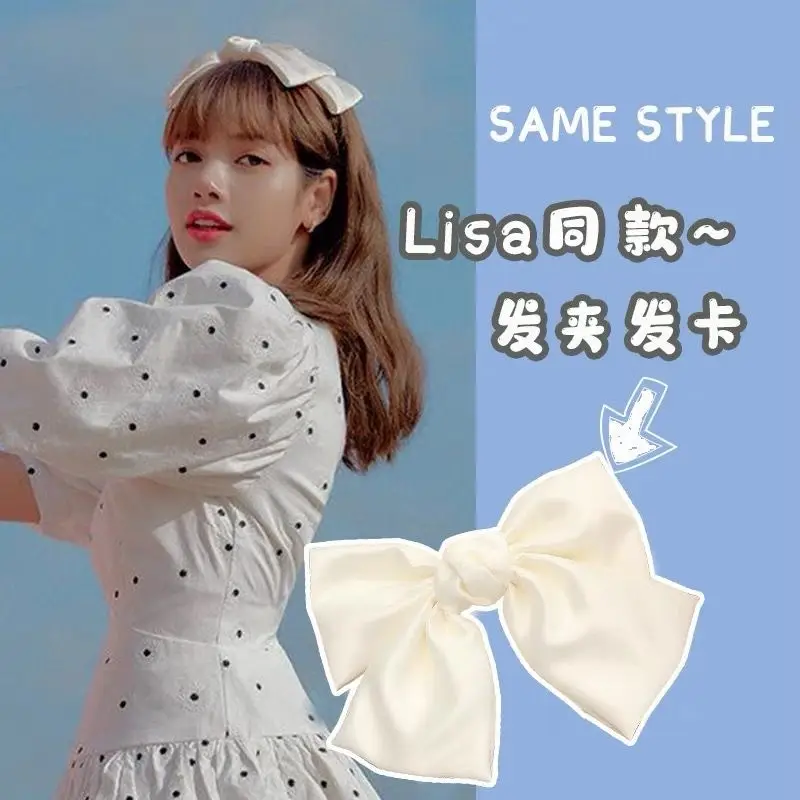 Japanese Style Satin Bow Hairpin Navy Blue — feature 21