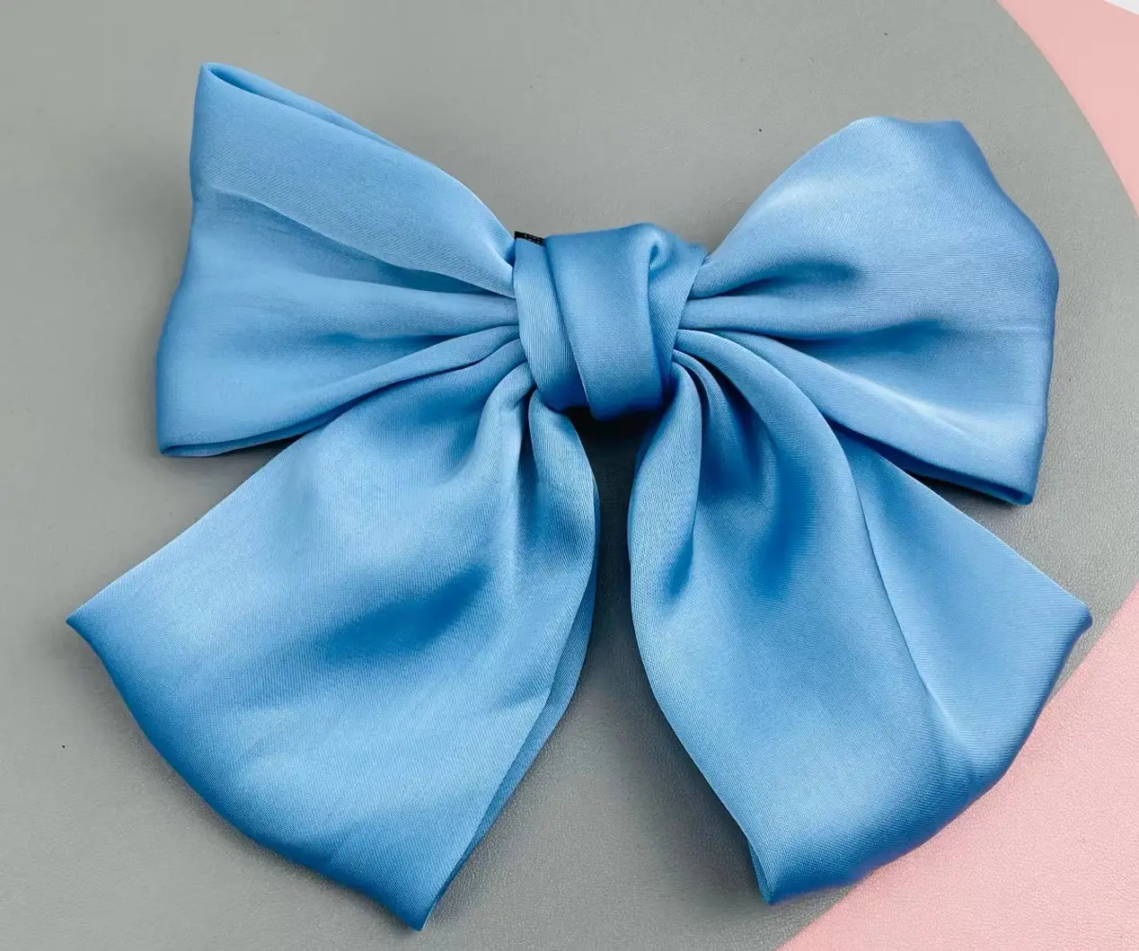 Japanese Style Satin Bow Hairpin Navy Blue - Image 38