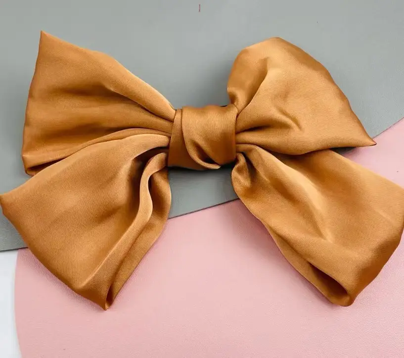 Japanese Style Satin Bow Hairpin Navy Blue - Image 40