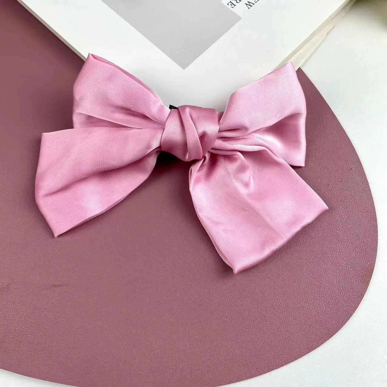 Japanese Style Satin Bow Hairpin Navy Blue - Image 46