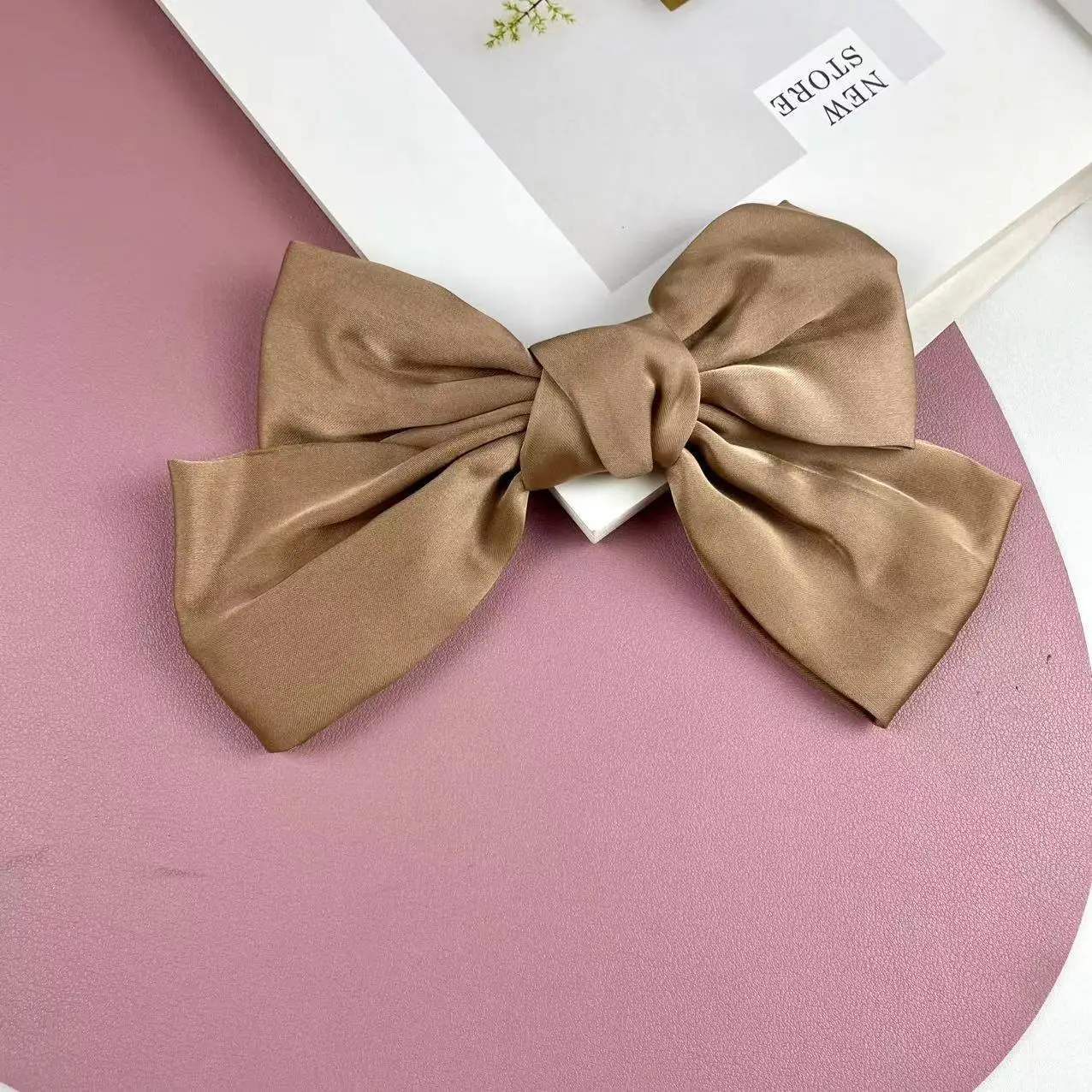 Japanese Style Satin Bow Hairpin Navy Blue - Image 47