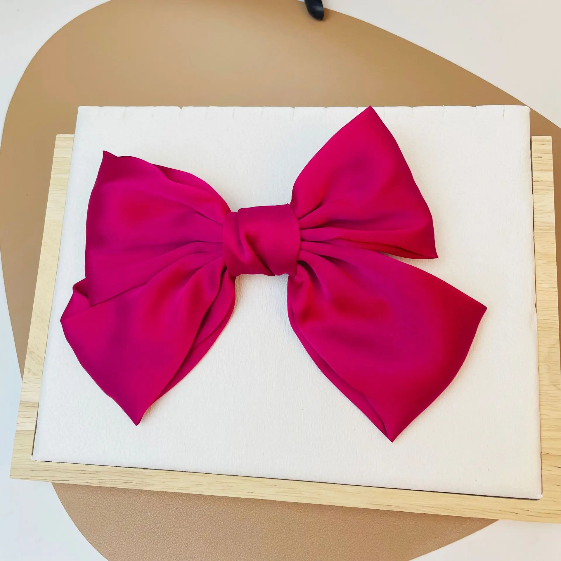Japanese Style Satin Bow Hairpin Navy Blue - Image 17