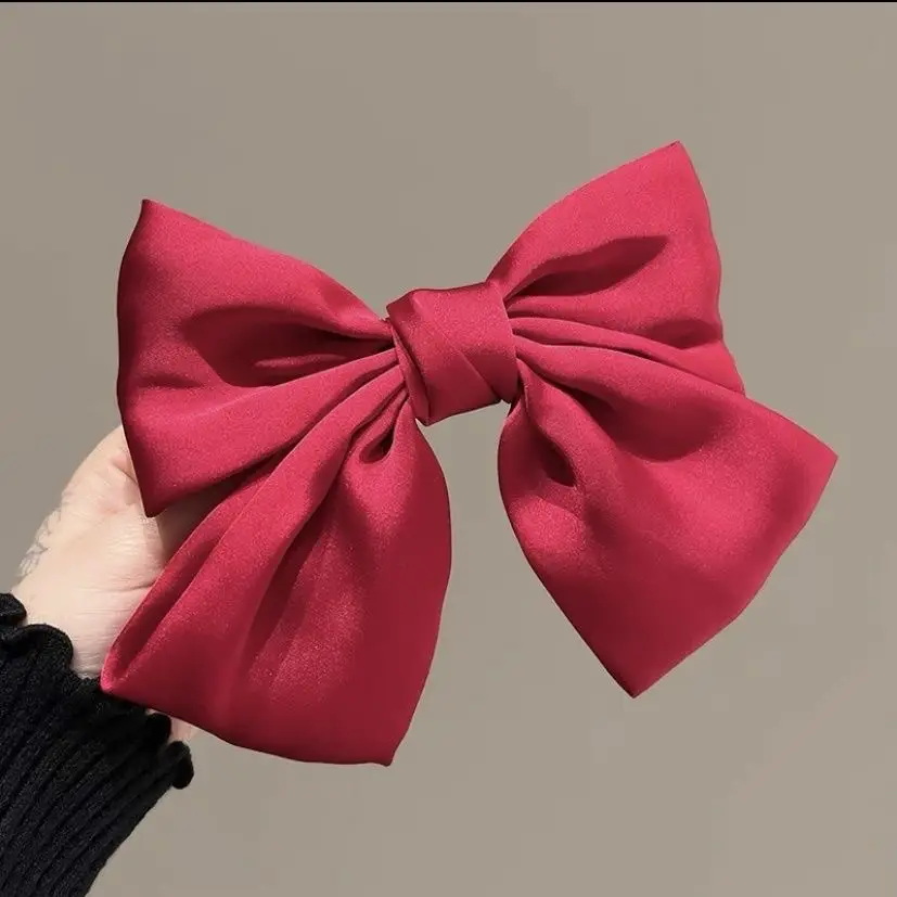 Japanese Style Satin Bow Hairpin Navy Blue - Image 20