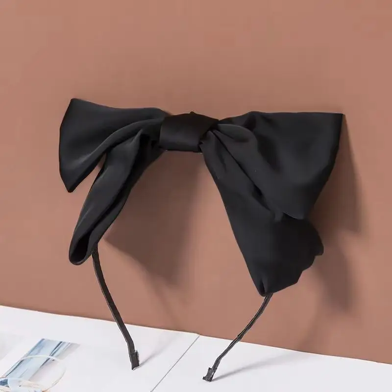 Japanese Style Satin Bow Hairpin Navy Blue - Image 30