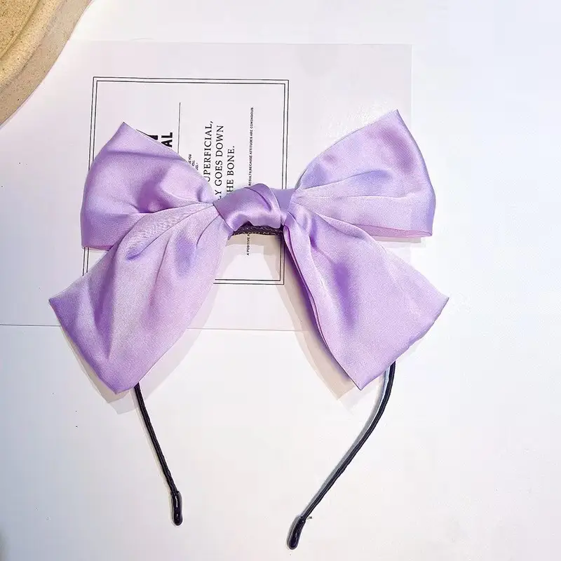 Japanese Style Satin Bow Hairpin Navy Blue - Image 32