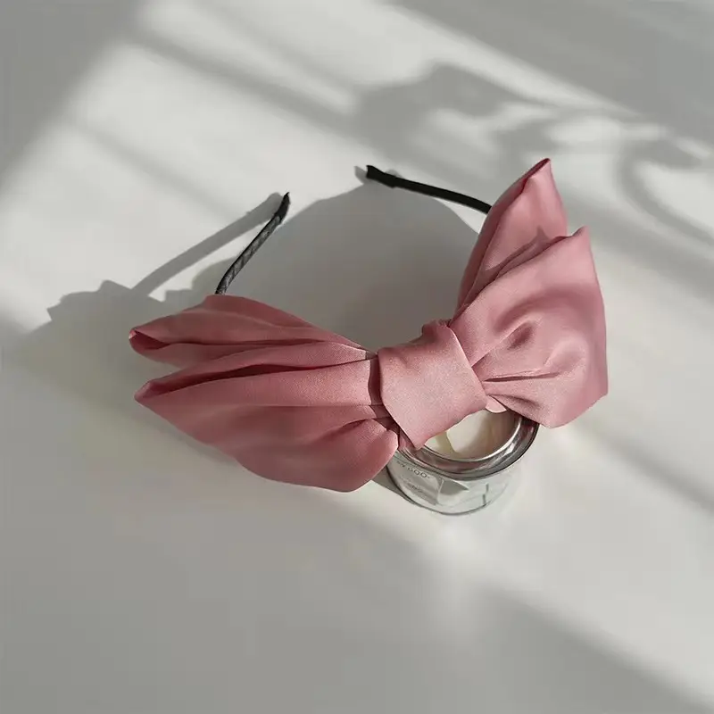 Japanese Style Satin Bow Hairpin Navy Blue - Image 33