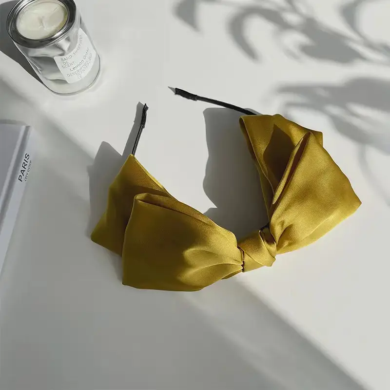 Japanese Style Satin Bow Hairpin Navy Blue - Image 35