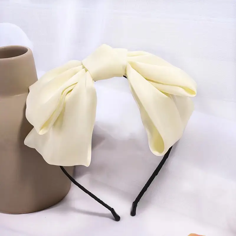 Japanese Style Satin Bow Hairpin Navy Blue - Image 36
