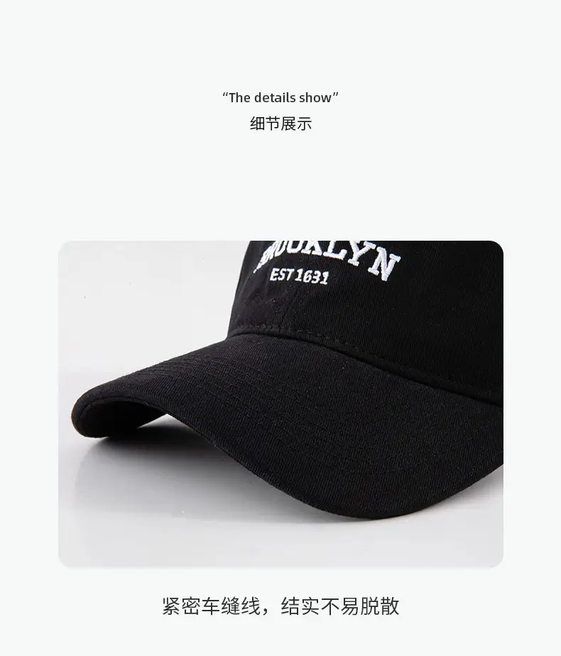Brooklyn Embroidered Baseball Cap Tan Wide Brim — feature 16