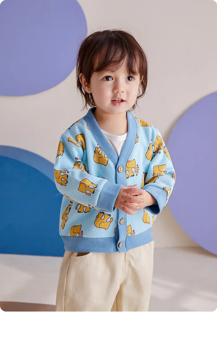 Baby Boys Spring Coat T-Shirt Pants Beige Cotton — feature 10