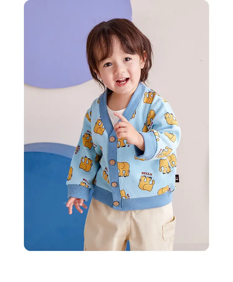 Baby Boys Spring Coat T-Shirt Pants Beige Cotton — feature 11
