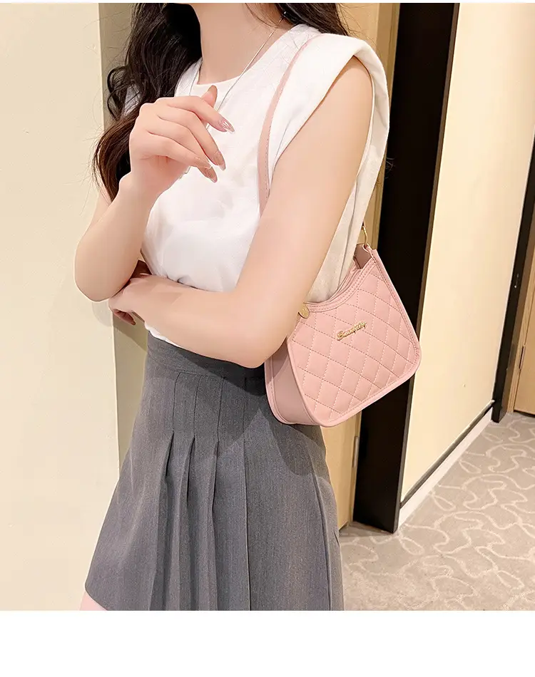 Pink Quilted Women's Shoulder Bag 2023 — feature 14