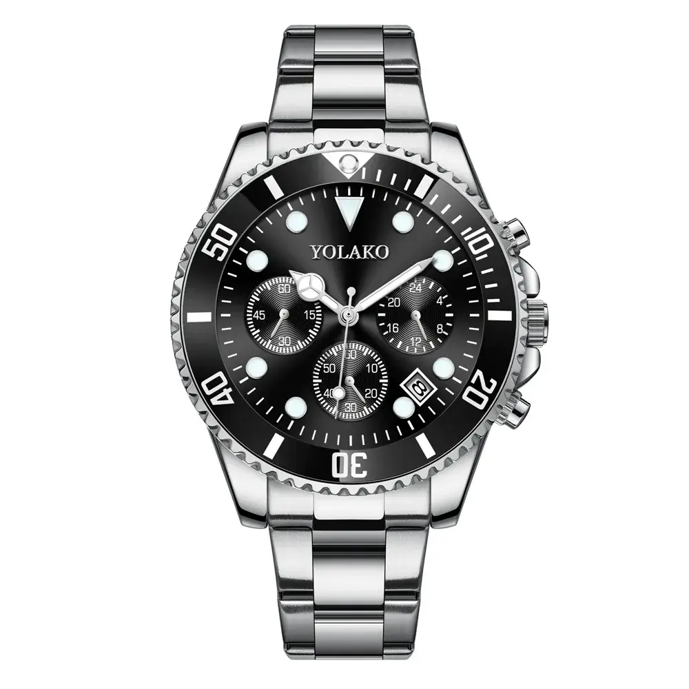 Men's Green Chronograph Steel Band Watch — feature 14