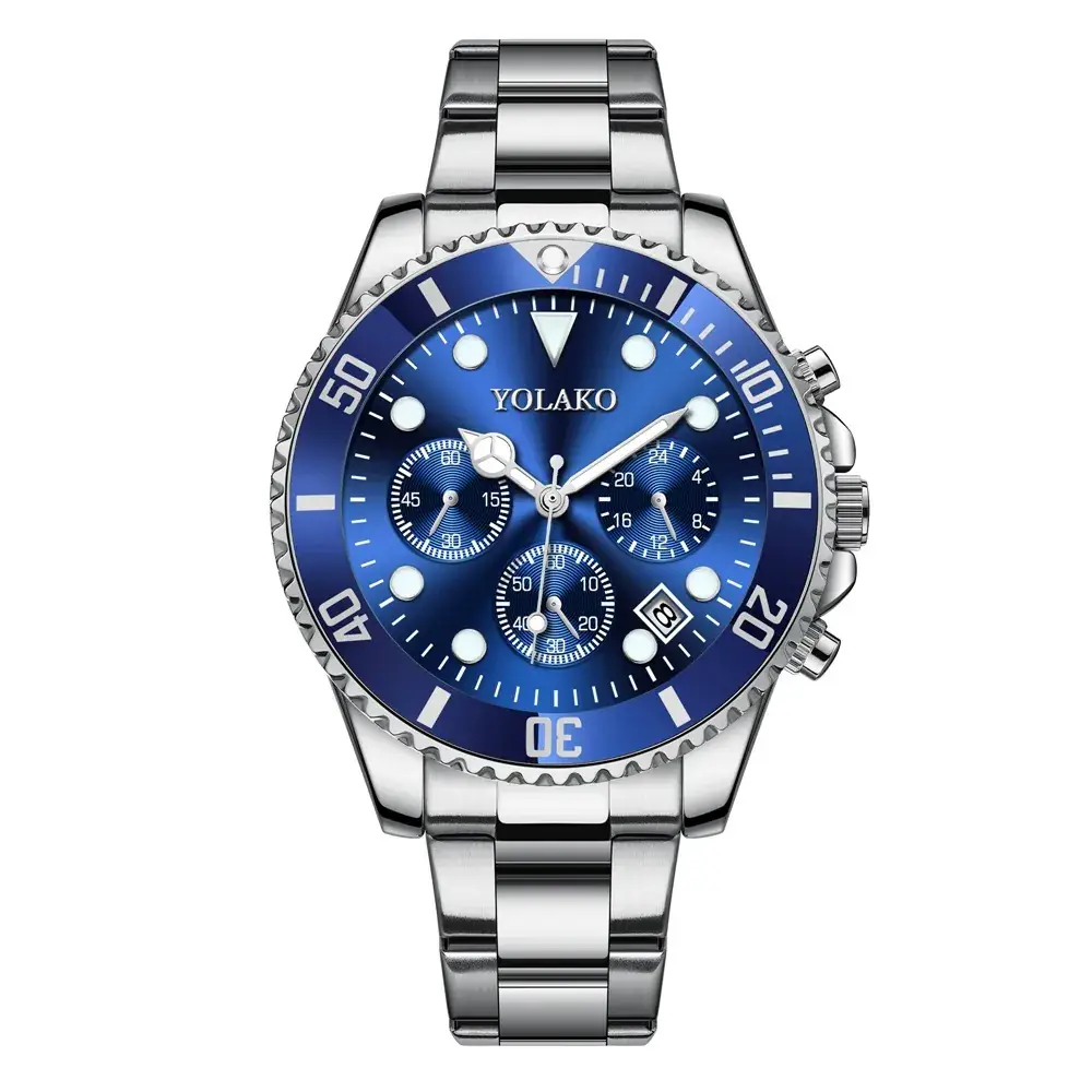 Men's Green Chronograph Steel Band Watch — feature 15