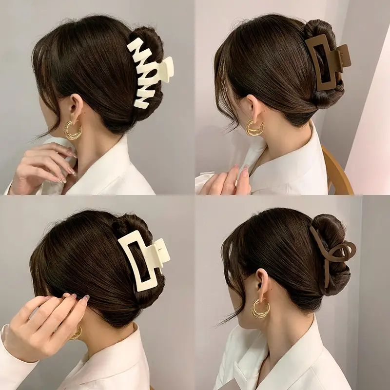 Brown Plastic Shark Hair Clip for Women Large Size - Image 10