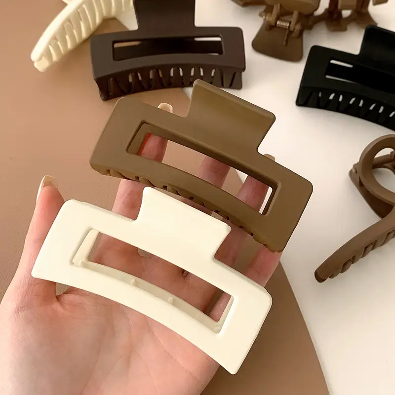 Brown Plastic Shark Hair Clip for Women Large Size - Image 11
