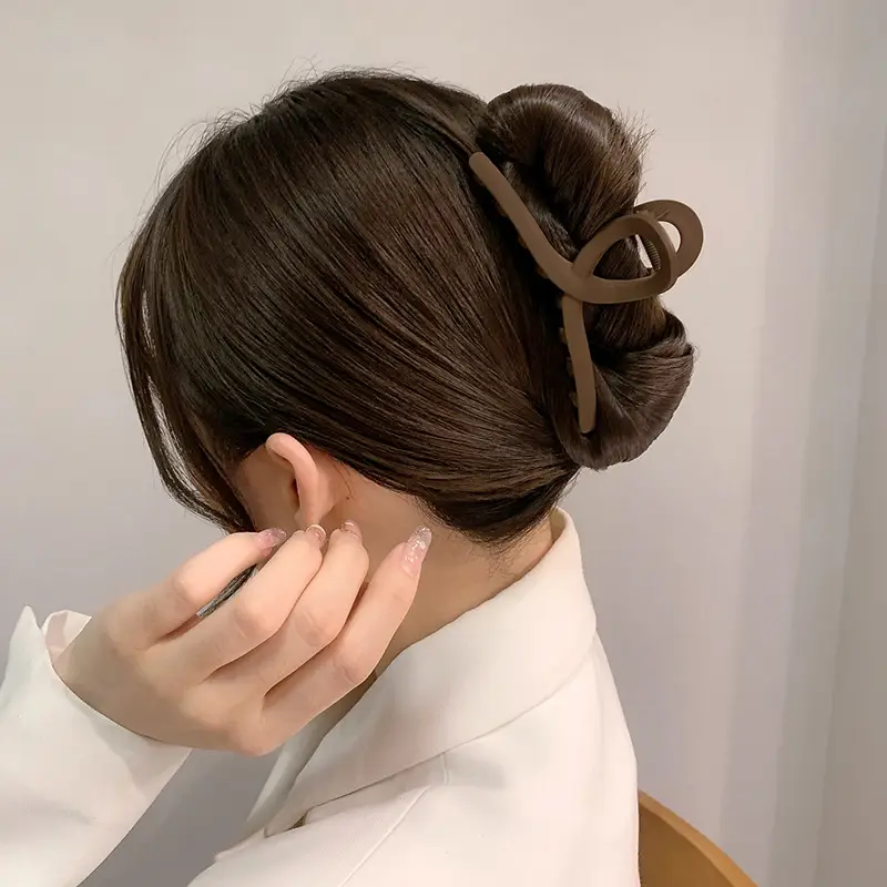 Brown Plastic Shark Hair Clip for Women Large Size - Image 12