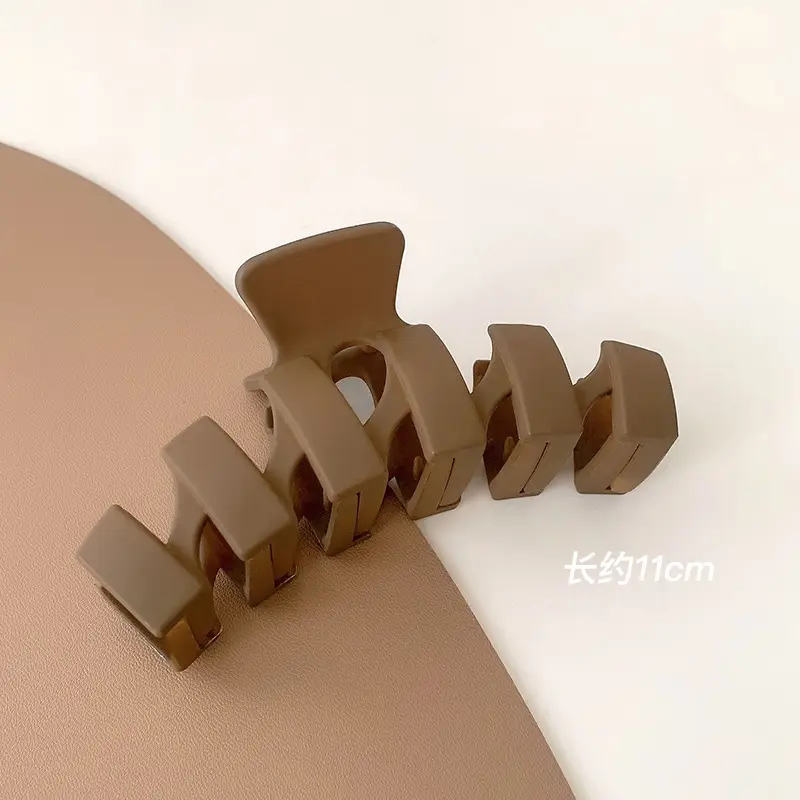 Brown Plastic Shark Hair Clip for Women Large Size - Image 5