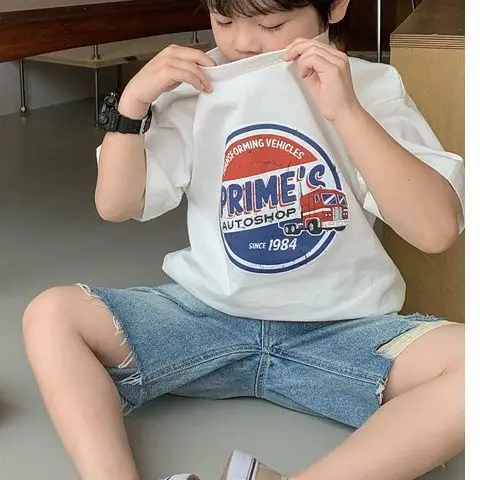 Children Cotton Printed T-Shirt White 1884 Brand - Image 10
