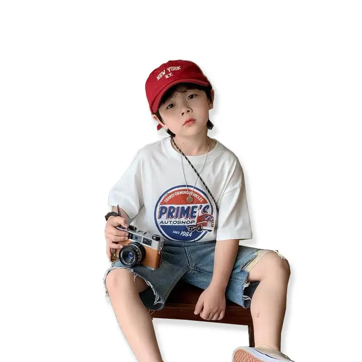 Children Cotton Printed T-Shirt White 1884 Brand - Image 11