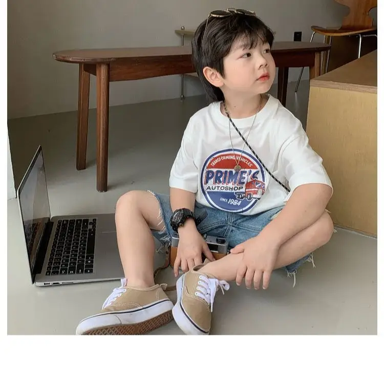 Children Cotton Printed T-Shirt White 1884 Brand — feature 10