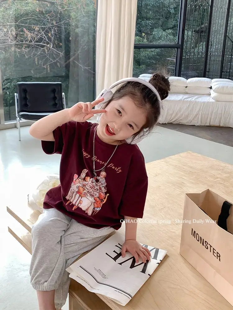 Children Cotton Printed T-Shirt White 1884 Brand — feature 11