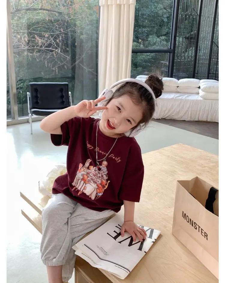 Children Cotton Printed T-Shirt White 1884 Brand — feature 13